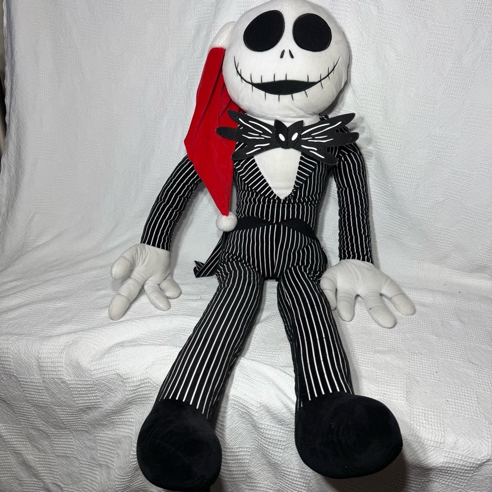 Disney The Nightmare Before Christmas‎ Huge Jack Skellington Plush Santa Hat 4ft